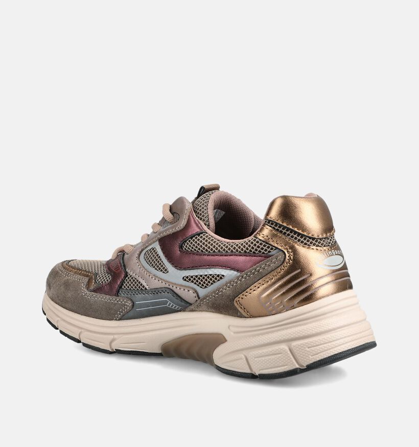 Gabor Rollingsoft Taupe Sneakers voor dames (376948) - geschikt voor steunzolen
