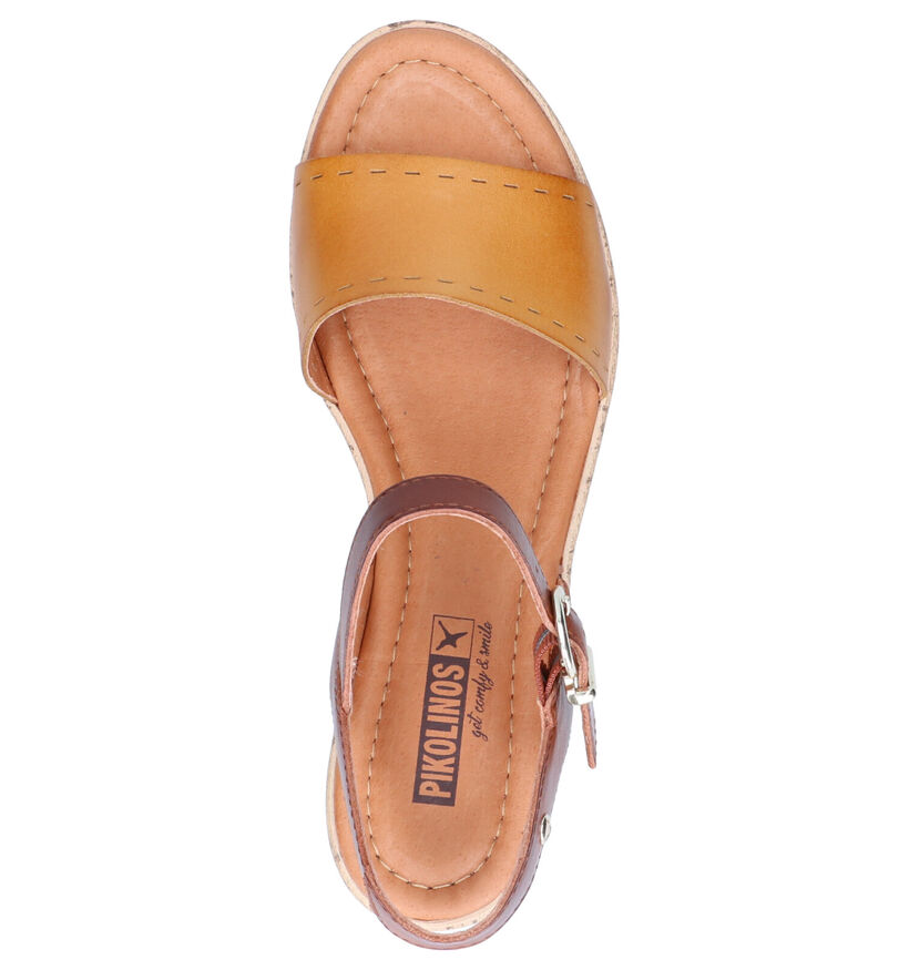 Pikolinos Cognac Sandalen in leer (272433)