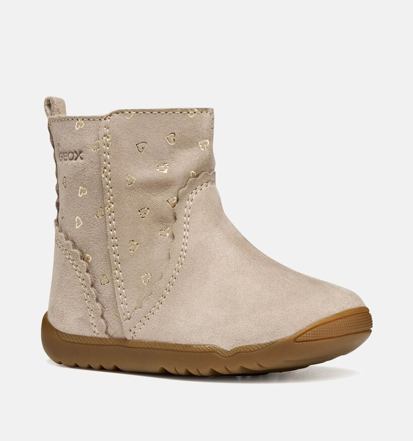 Geox Macchia Lichtbeige Babylaarzen voor meisjes (360370) - geschikt voor steunzolen