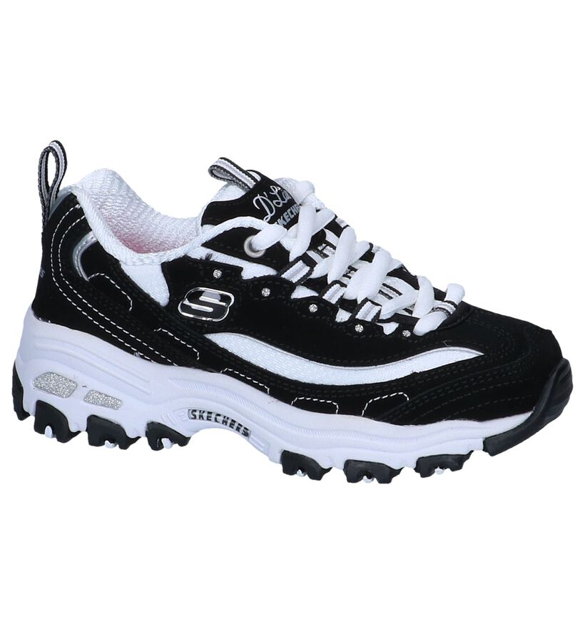 Zwarte Lage Sneakers Skechers D'Lites Biggest Fan in kunstleer (250647)