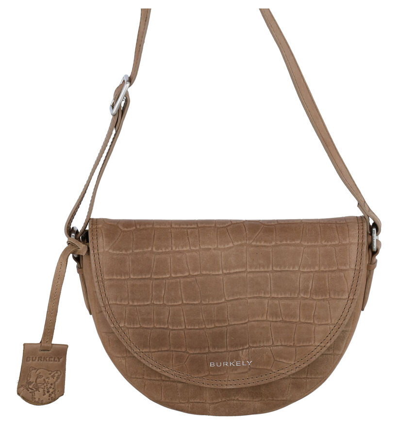 Burkely Croco Caia Kaki Crossbody Tas in leer (297519)