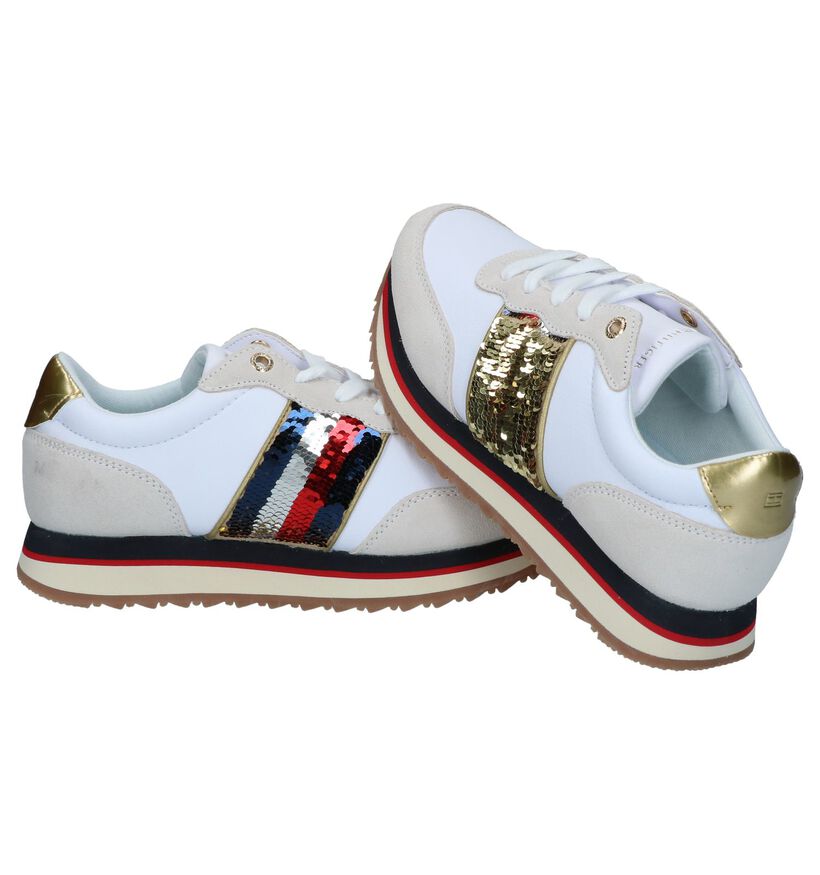 Witte/Ecru Sneakers Tommy Hilfiger in kunstleer (237250)