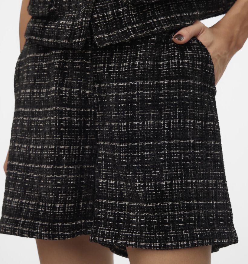 Vero Moda Clever Zwarte Tweed short voor dames (349053)