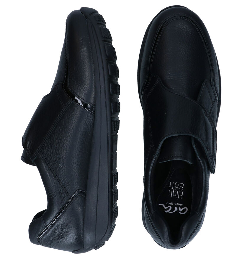 Ara Merano Zwarte Velcroschoenen in leer (298964)
