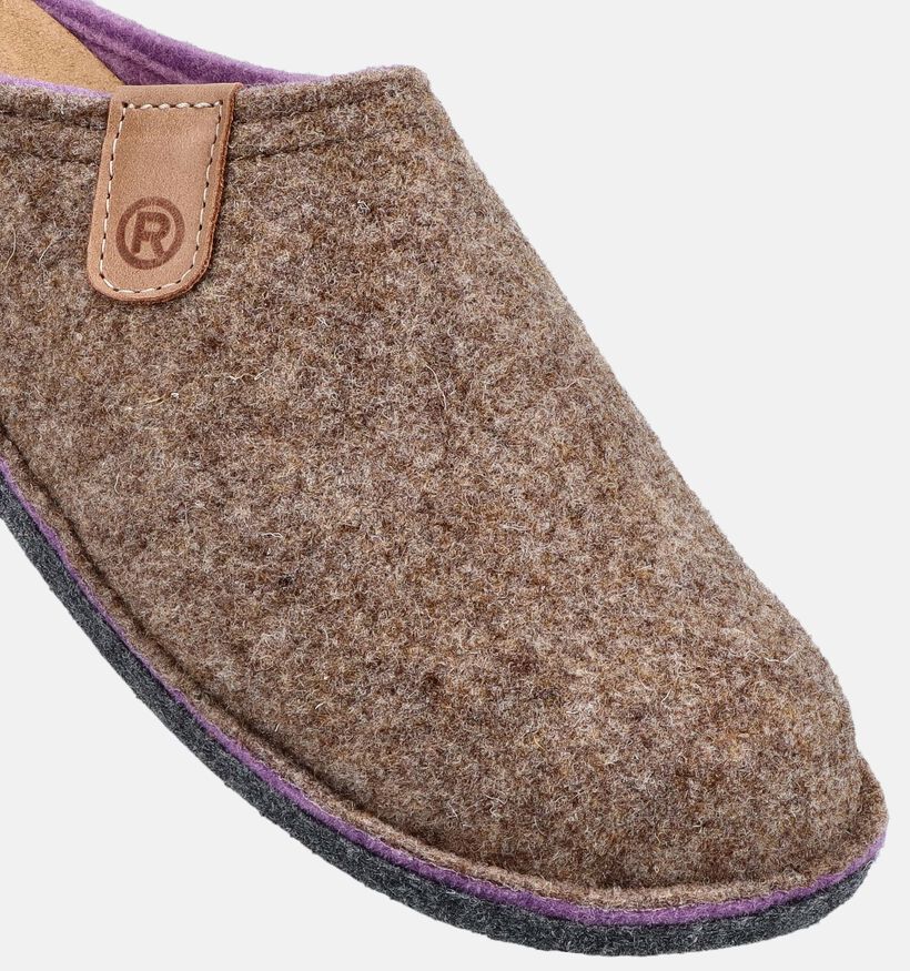 Rohde Lucca Donkerbeige Open Pantoffels voor dames (379801) - geschikt voor steunzolen