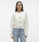 Vero Moda Lea V-Neck Cuff Cardigan en Blanc pour femmes (335365)
