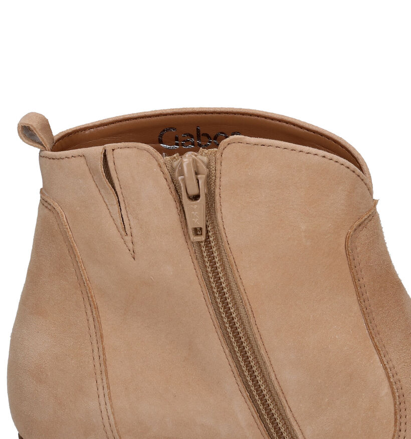 Comfort Santiags en Camel en daim (307744)