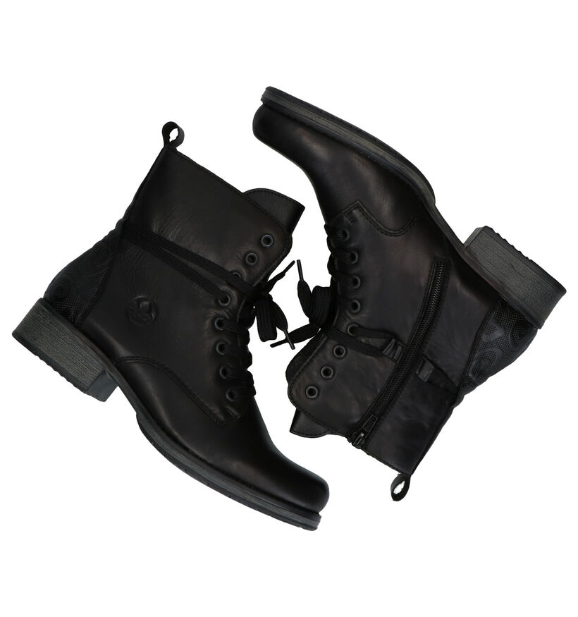 Rieker Zwarte Bottines met veters voor dames (331613)