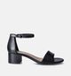 Tamaris Sandales avec talon carré en Noir pour femmes (355410)
