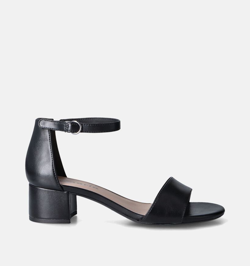 Tamaris Sandales avec talon carré en Noir pour femmes (355410)