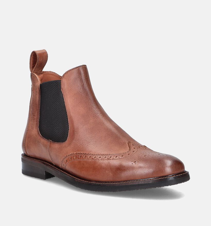 Ambiorix Nomera-Sup Cognac Chelsea boots voor heren (349116) - geschikt voor steunzolen