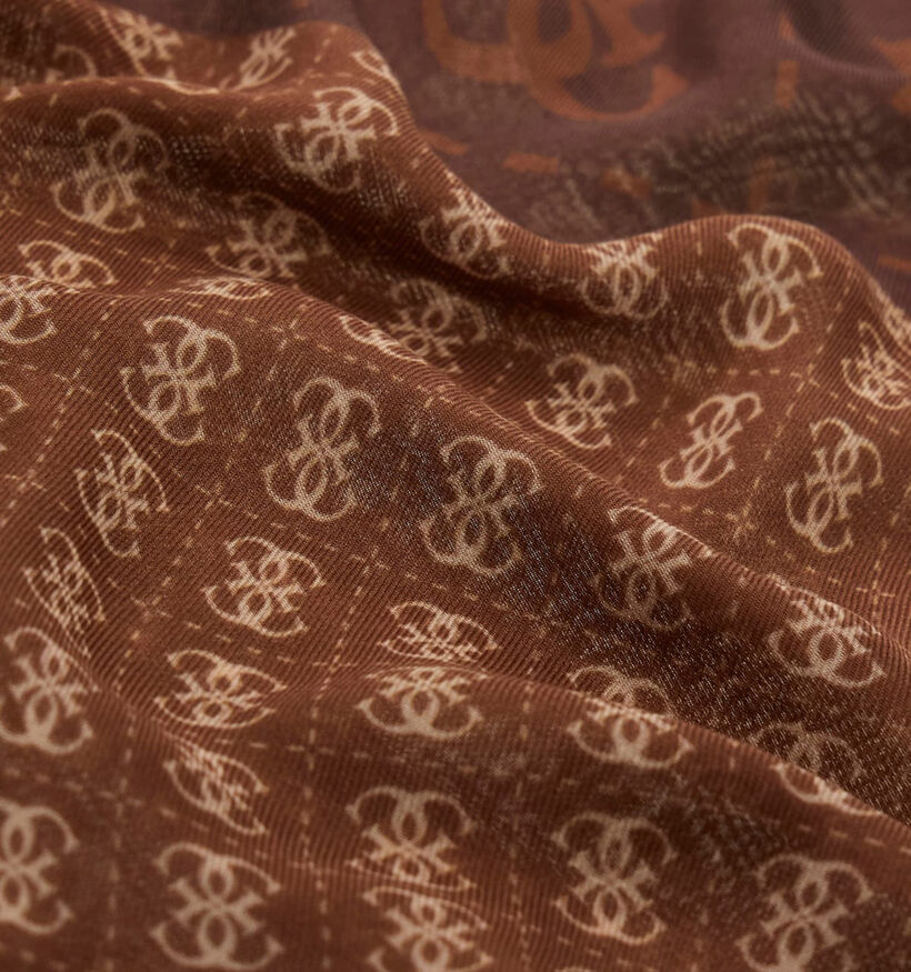 Guess Brown Logo Bruine Sjaal voor dames (375896)