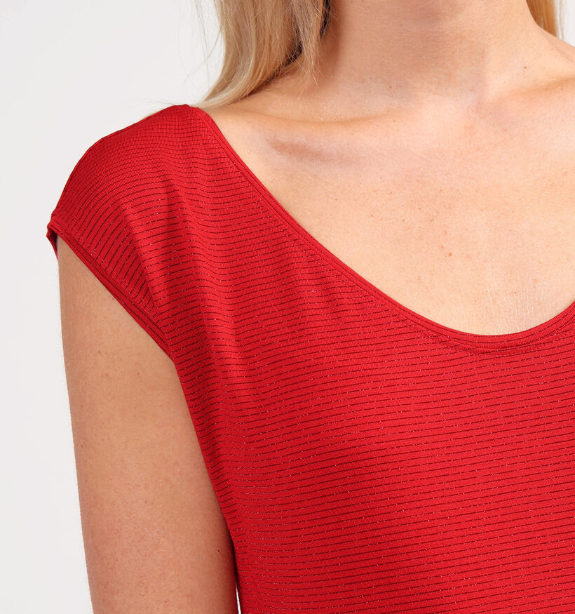 Pieces Rode T-shirt voor dames (361141)