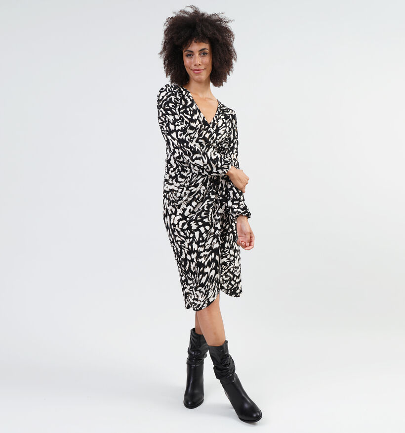 Vila Laya Zwarte Midi-jurk voor dames (346106)