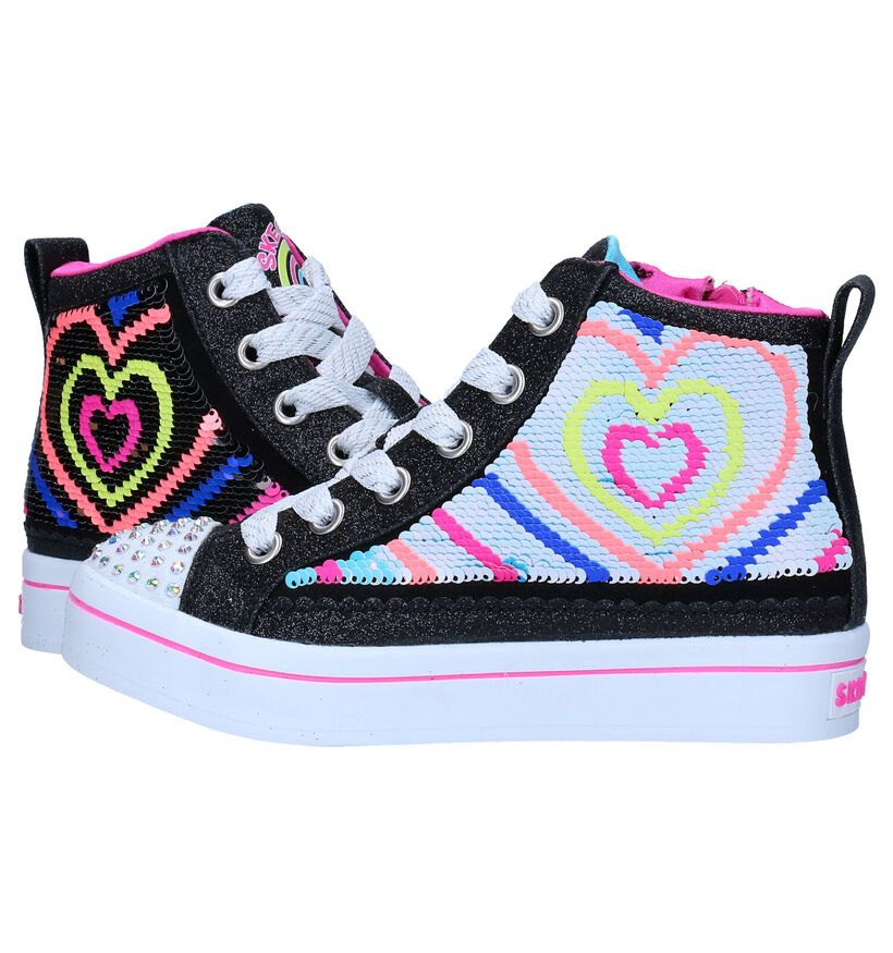 Skechers Twi-lites Baskets en Noir en textile (294007)