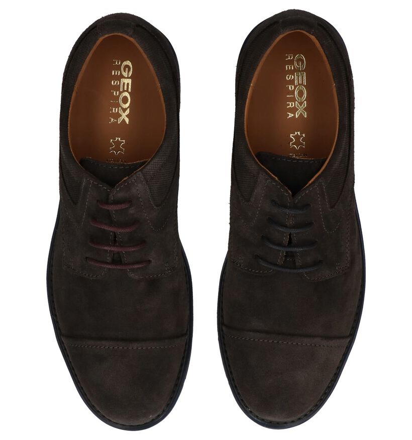 Geox Chaussures habillées en Brun foncé en daim (223758)