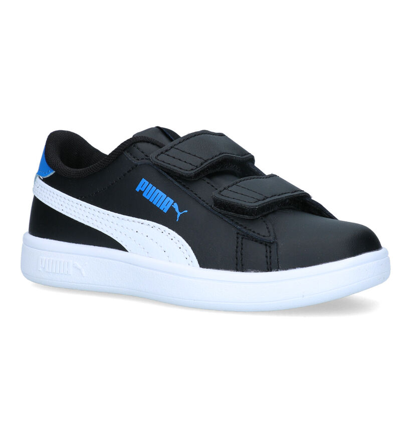 Puma Smash 3.0 Zwarte Sneakers voor jongens, meisjes (326355)