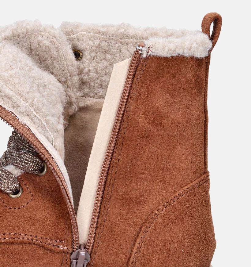 Milo & Mila Cognac Bottines voor meisjes (346926) - geschikt voor steunzolen