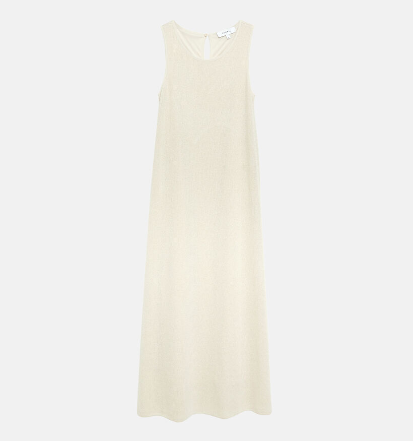 comma Robe mi-longue en Beige pour femmes (375075)
