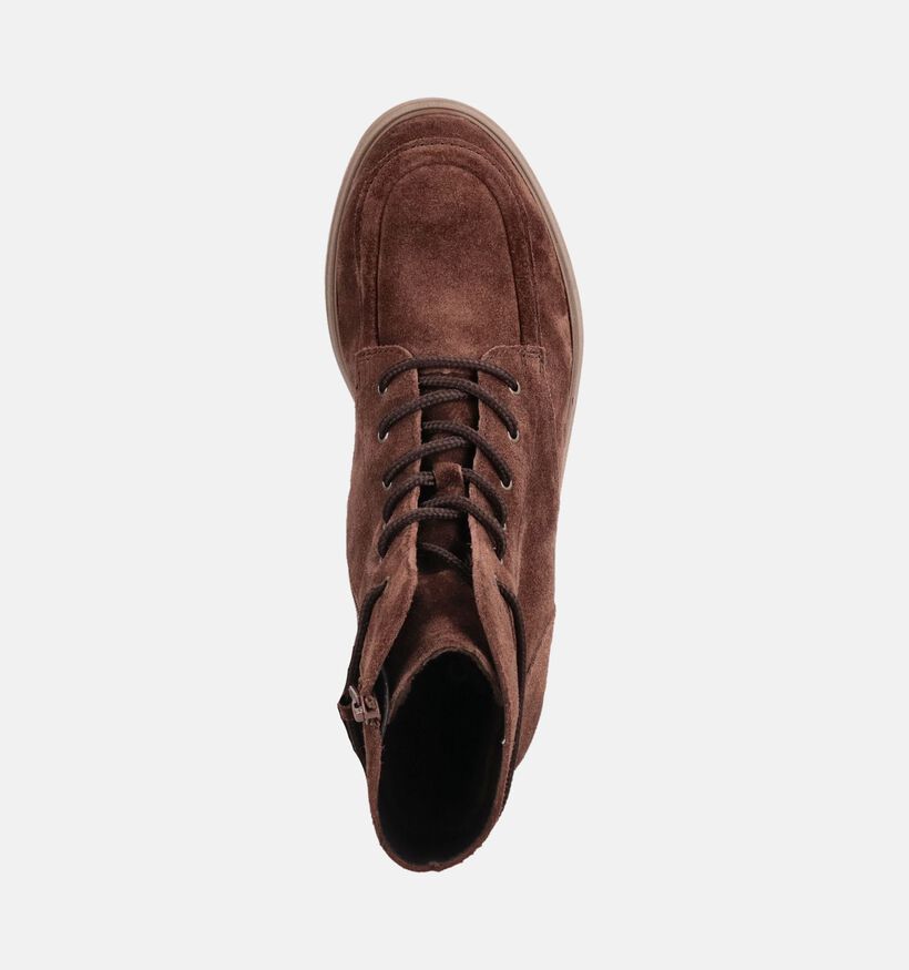 Gabor Comfort Bruine Boots met Veter en Rits voor dames (380052) - geschikt voor steunzolen