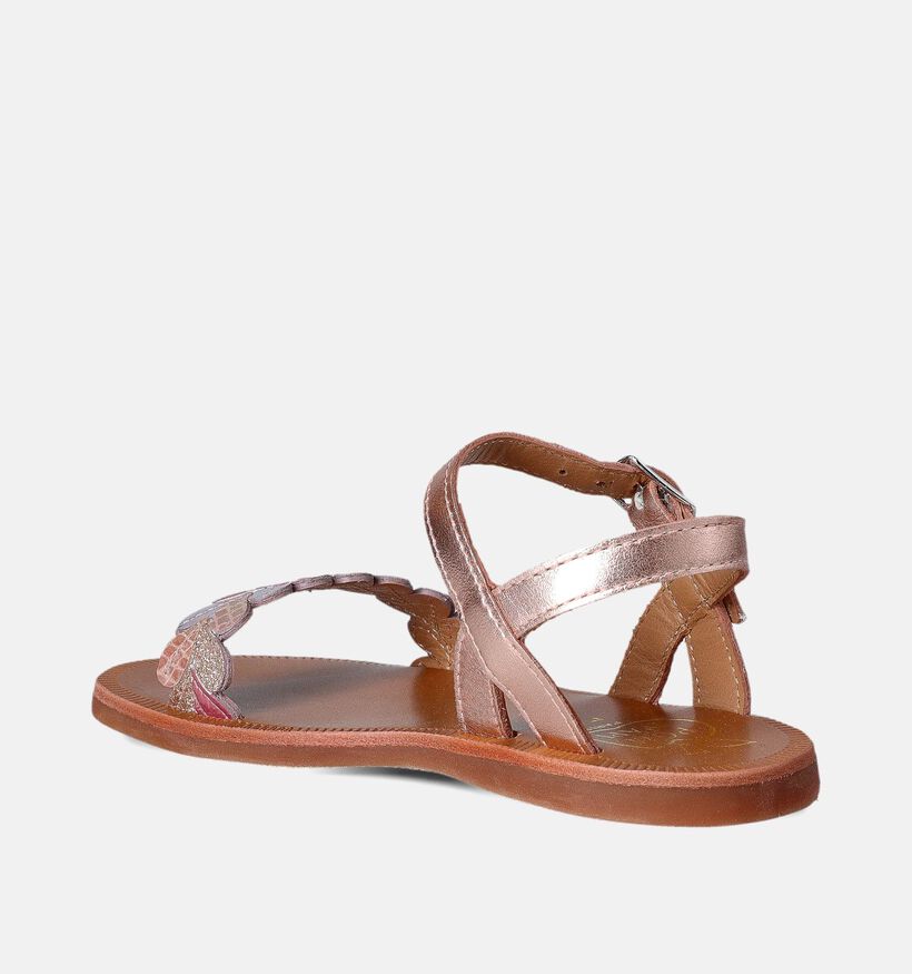 Pom d'Api Plagette Ferns Sandales en Rose pour filles (354605)