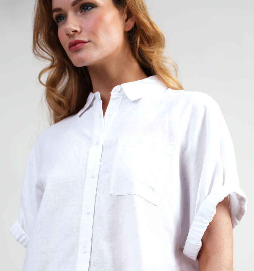 comma Chemise lin en Blanc (327255)