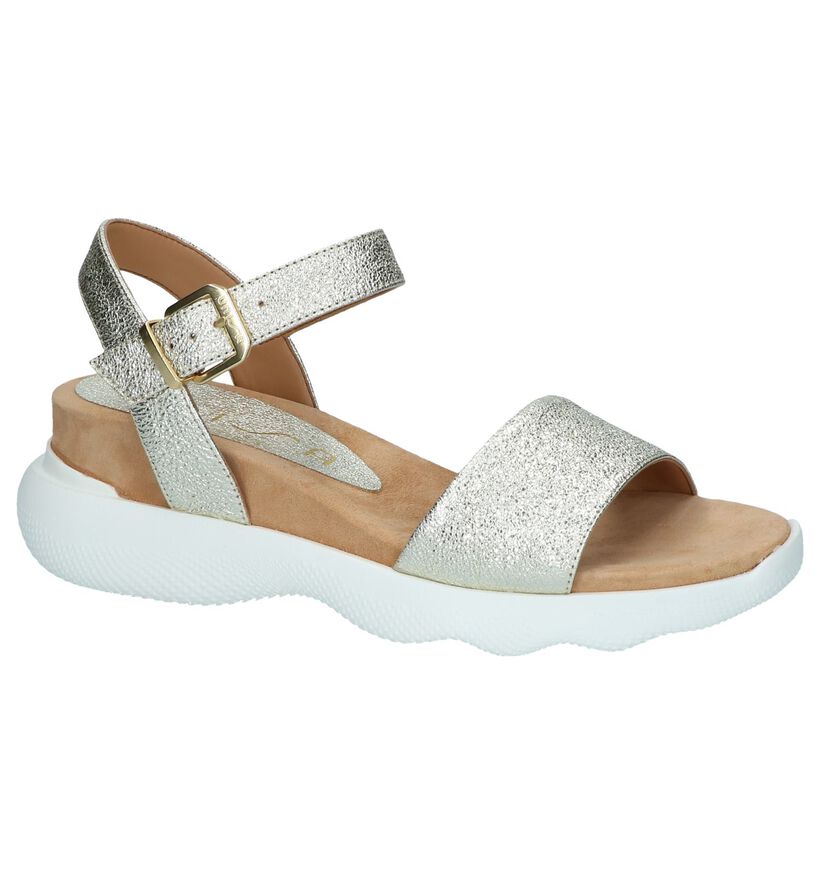 Gouden Sandalen Unisa Balder in leer (249253)