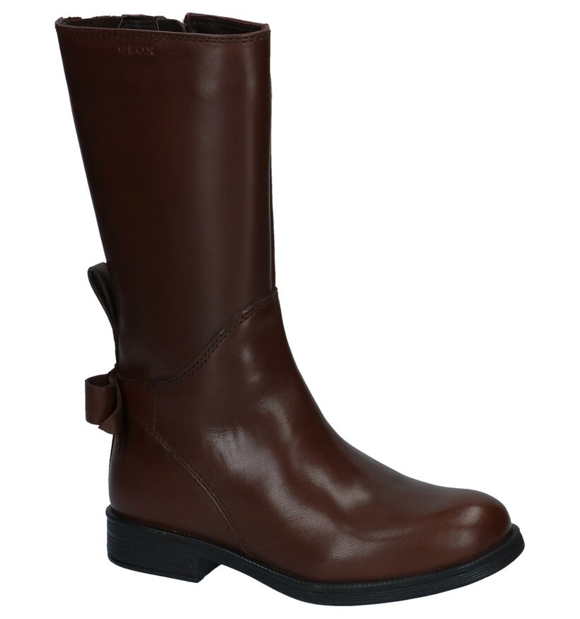 Geox Bottes hautes en Brun foncé en cuir (223146)