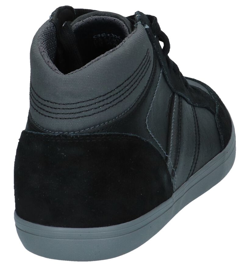 Zwarte Hoge Sneakers Geox in leer (223059)