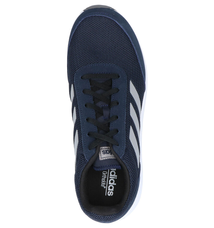 adidas Run 70S Baskets en Bleu en daim (252559)