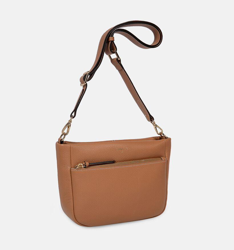 Crinkles Cognac Crossbody Tas voor dames (373910)