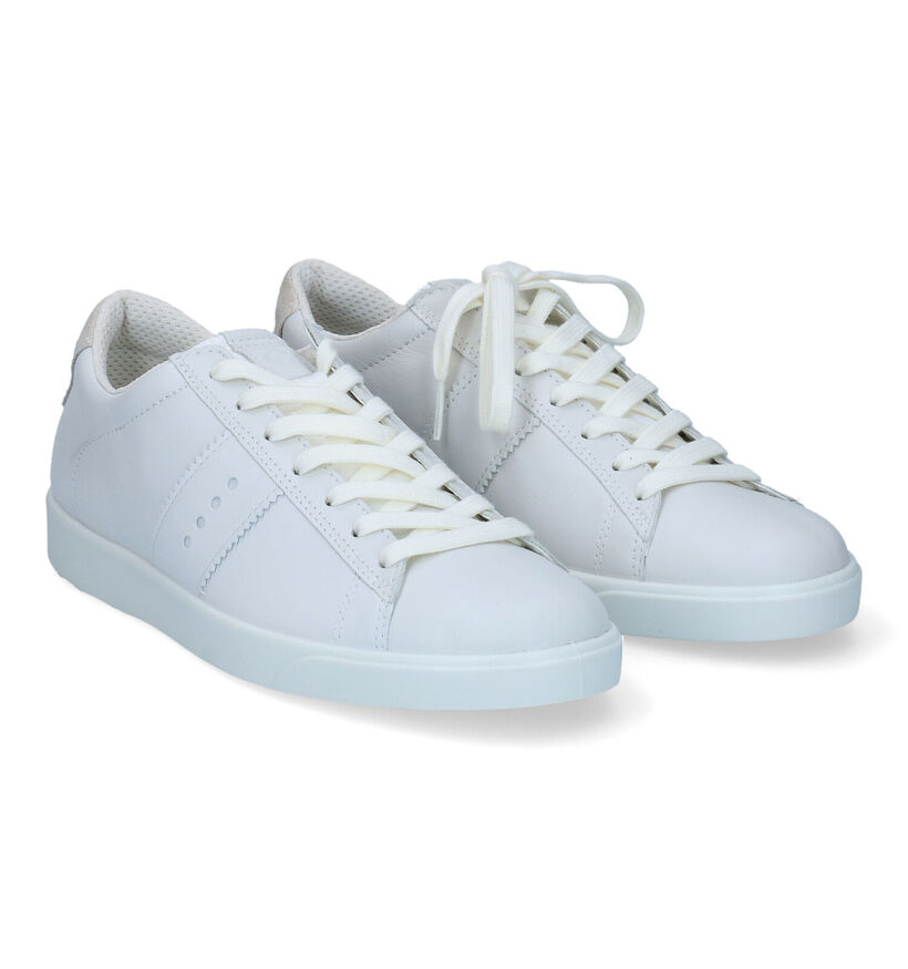 Ecco Street Lite Witte Sneakers in leer (307494)