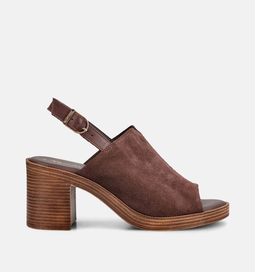 Tamaris Sandales &agrave; talons en Brun fonc&eacute; pour femmes (371708)