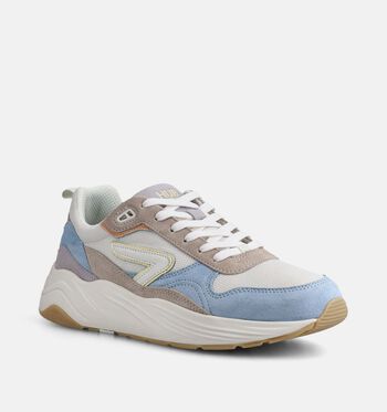 Hub Sneakers Beige/Blauw/Groen