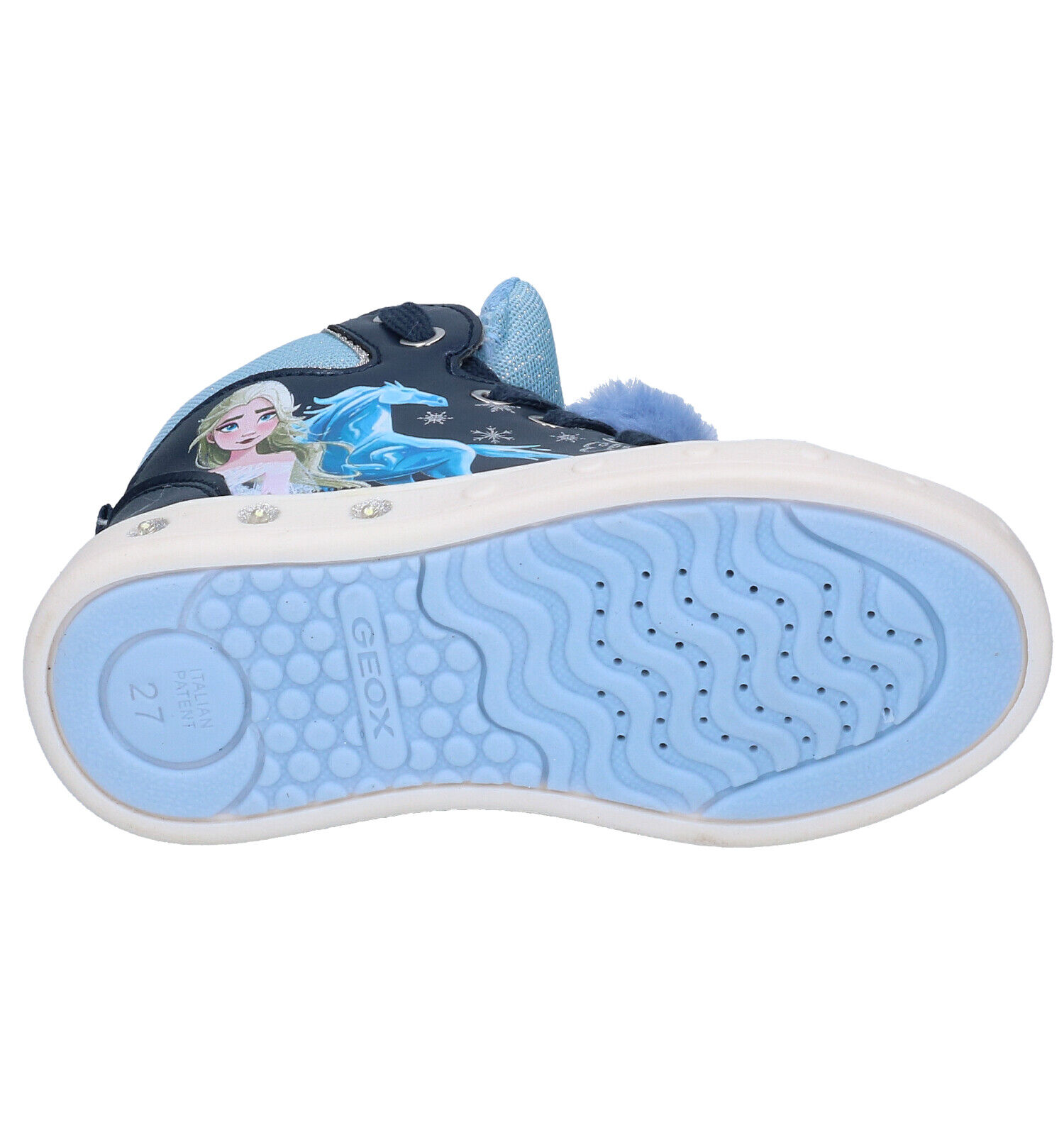 Geox Disney Frozen 2 Blauwe Hoge Schoenen Meisjes Sneakers Online op TORFS.BE