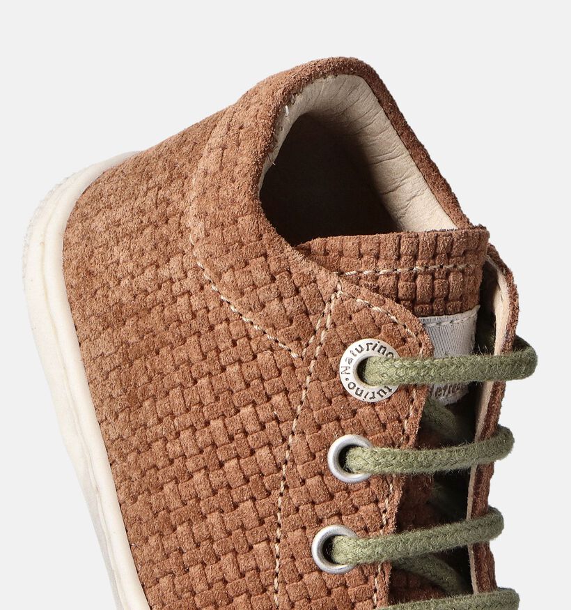 Naturino Cocoon Suede Woven Chaussures pour bébé en Cognac pour filles, garçons (355495) - pour semelles orthopédiques