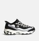 Skechers D'Lites Baskets en Noir/Blanc pour femmes (359723)