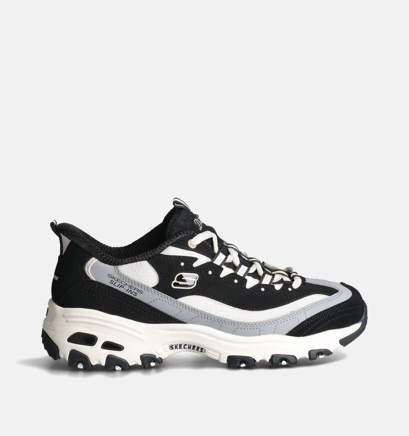 Skechers D'Lites Baskets en Noir/Blanc pour femmes (359723)