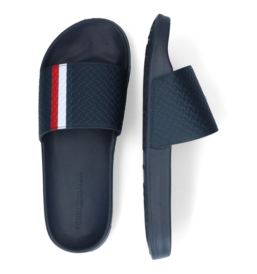 Tommy Hilfiger Corporate Blauwe Badslippers in kunststof (304049)