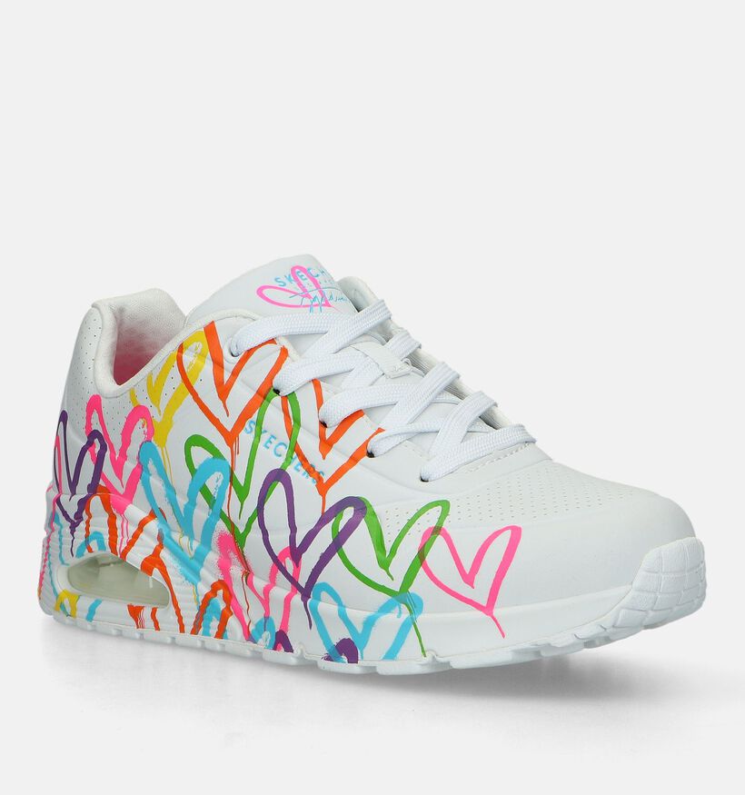 Skechers Uno Highlight Love Witte Sneakers voor dames (334204)