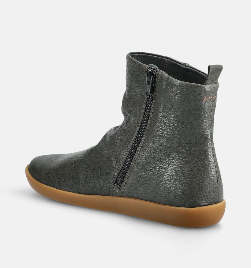 Think! Nature Groene Boots met Veter en Rits voor dames (381357) - geschikt voor steunzolen