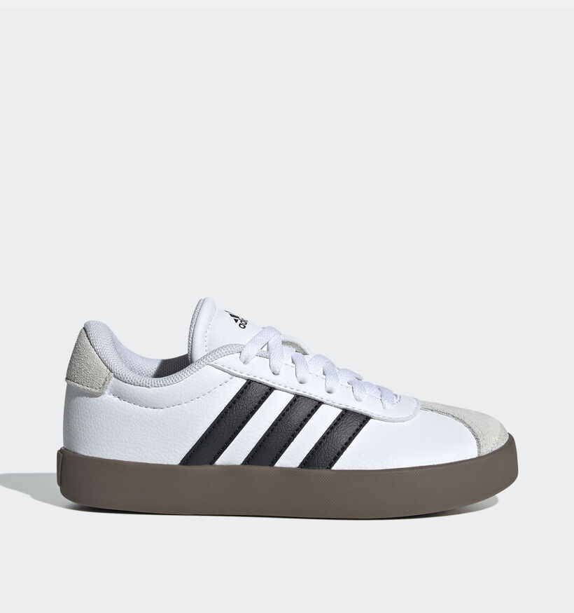 adidas VL Court 3.0 Witte/Zwarte Sneakers voor jongens, meisjes (357017) - geschikt voor steunzolen