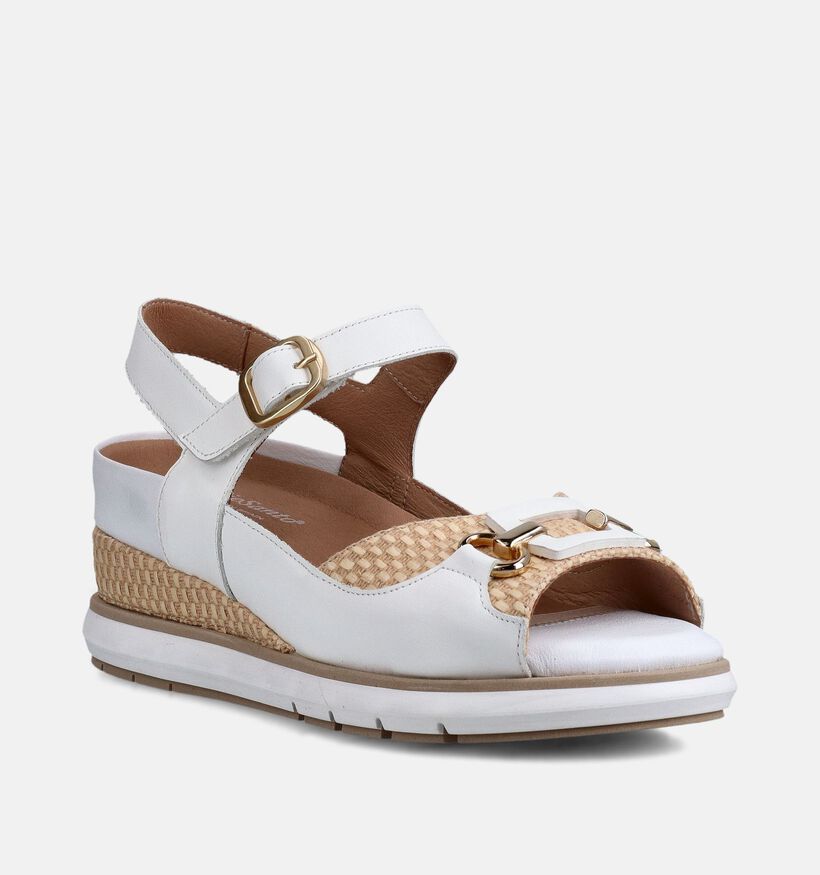 Piesanto Witte Sleehak Sandalen voor Steunzolen voor dames (373789) - geschikt voor steunzolen