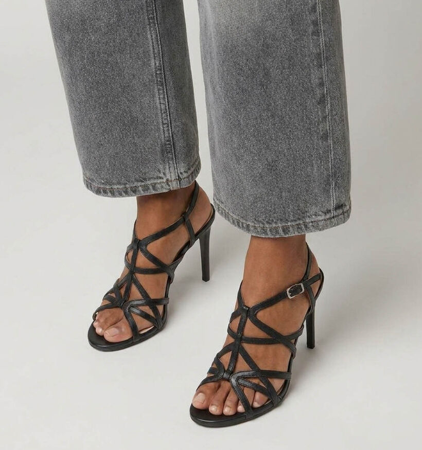 NeroGiardini Sandales &agrave; talons en Noir pour femmes (370756)