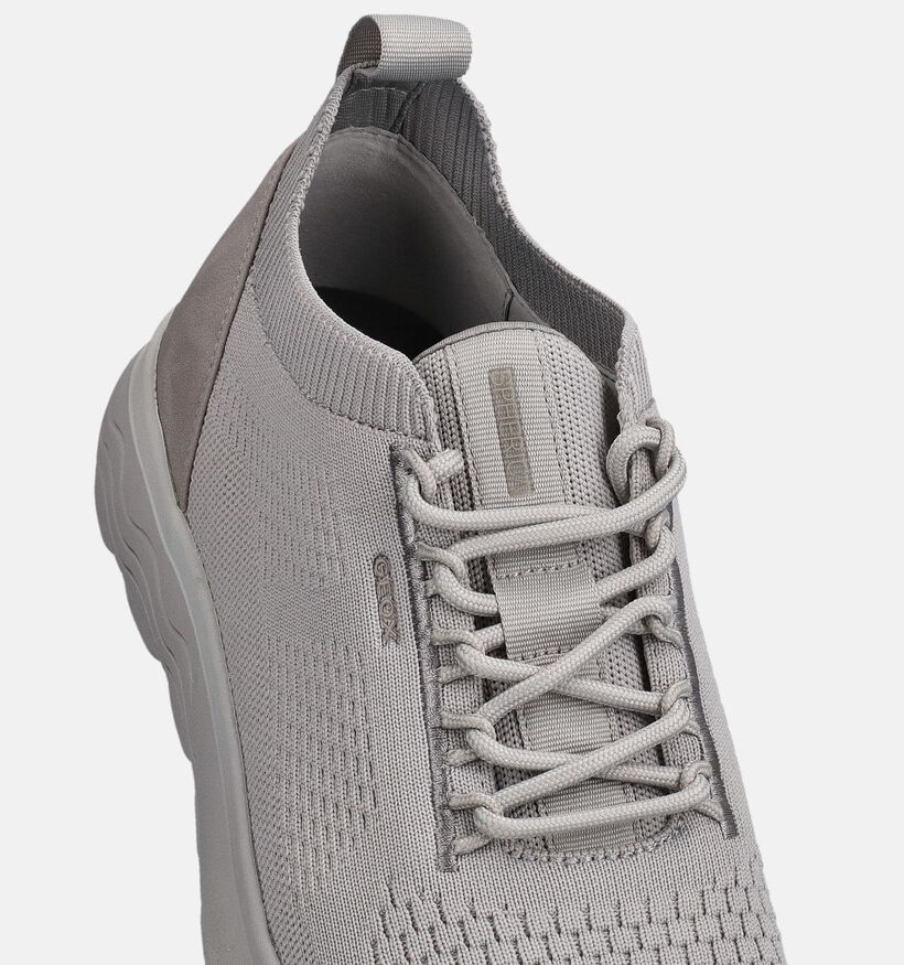 Geox Spherica Grijze Lage Veterschoenen voor heren (368014) - geschikt voor steunzolen