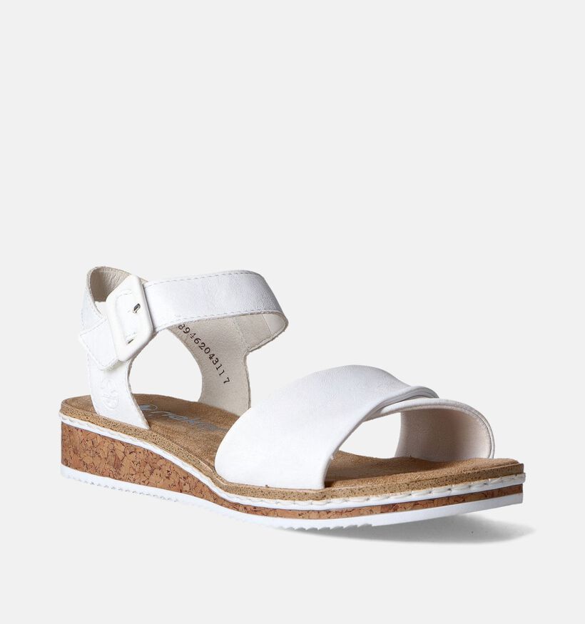Rieker Witte Sandalen met Sleehak voor dames (354934)