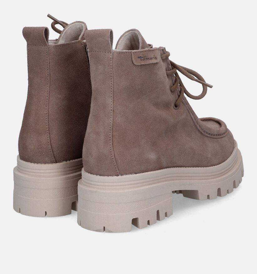 Tamaris Boots à lacets en Taupe pour femmes (315484)