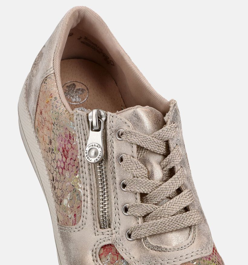 Rieker Baskets habill&eacute;es en Or pour femmes (367724) - pour semelles orthop&eacute;diques