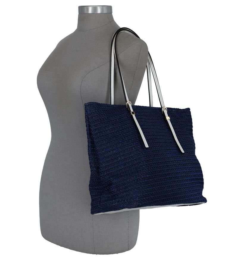 Shopper Blauw Dolce C. in stof (223311)