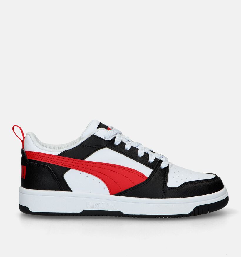 Puma Rebound v6 Zwarte Sneakers voor jongens, meisjes (342863)